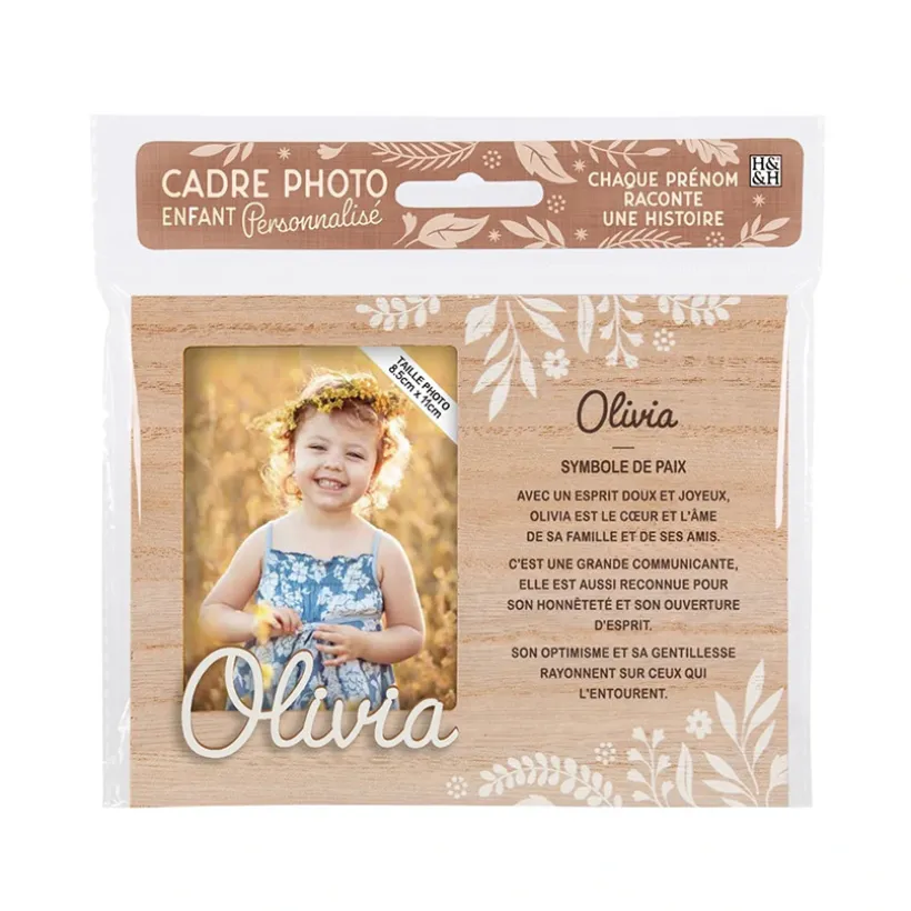 Cadre photo personnalisé 18,5 x 14,5 cm Olivia