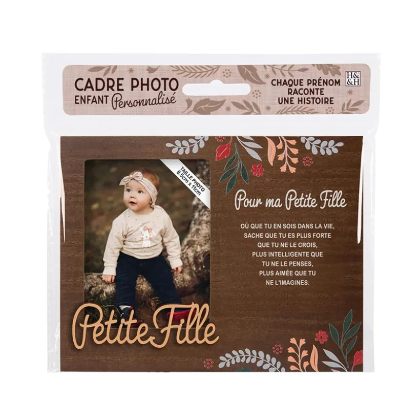 Cadre photo personnalisé 18,5 x 14,5 cm Petite fille