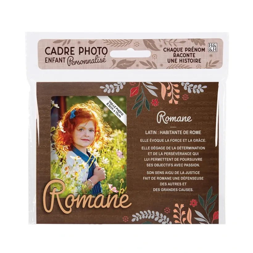 Cadre photo personnalisé 18,5 x 14,5 cm Romane