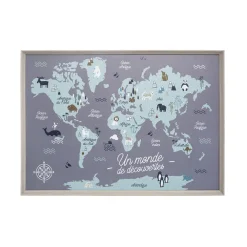 Cadre tableau carte du Monde