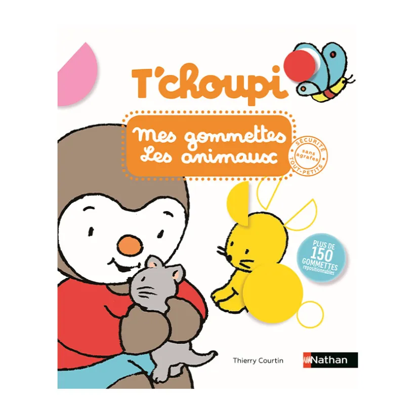 Cahier de 150 gommettes T'choupi "Les animaux
