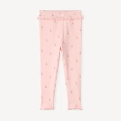 Caleçon côtelé et imprimé à paillettes pour bébé fille