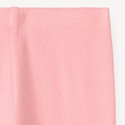 Caleçon cycliste uni en maille côtelée pour fille