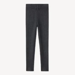 Caleçon en tricot côte unie avec nœud décoratif pour fille