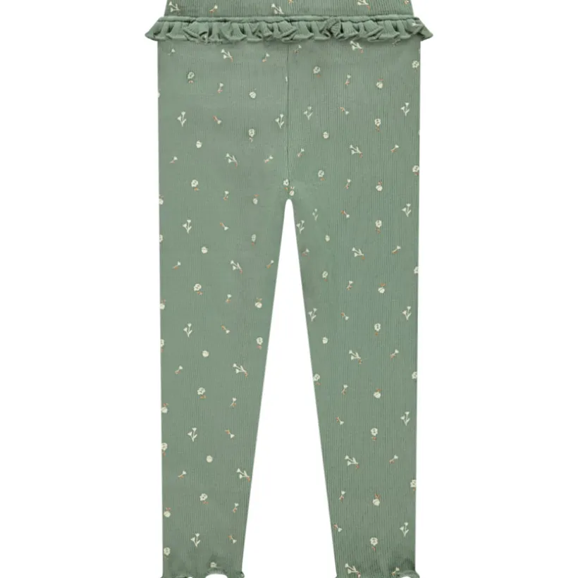 Caleçon long côtelé imprimé fantaisie pour bébé fille