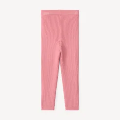 Caleçon long côtelé uni pour bébé fille