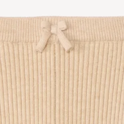 Caleçon long côtelé uni pour bébé fille