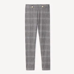 Caleçon long en maille jacquard à carreaux pour fille