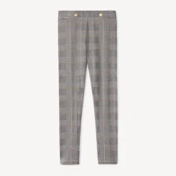 Caleçon long en maille jacquard à carreaux pour fille