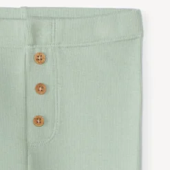 Caleçon uni côtelé avec boutons pour bébé fille