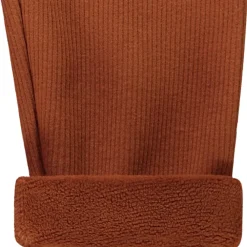 Caleçon uni côtelé et doublé polaire pour bébé fille