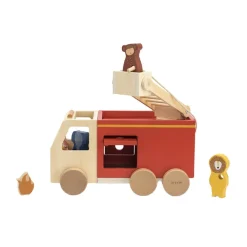 Camion de pompier en bois