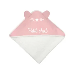 Cape de bain chat - Rose