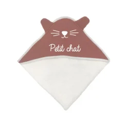 Cape de bain chat - Vieux rose