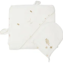 Cape de bain et gant de toilette Hiver magique