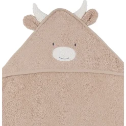 Cape de bain + gant de toilette en éponge Beige