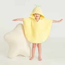 Cape de bain ludique en forme de citron pour bébé fille