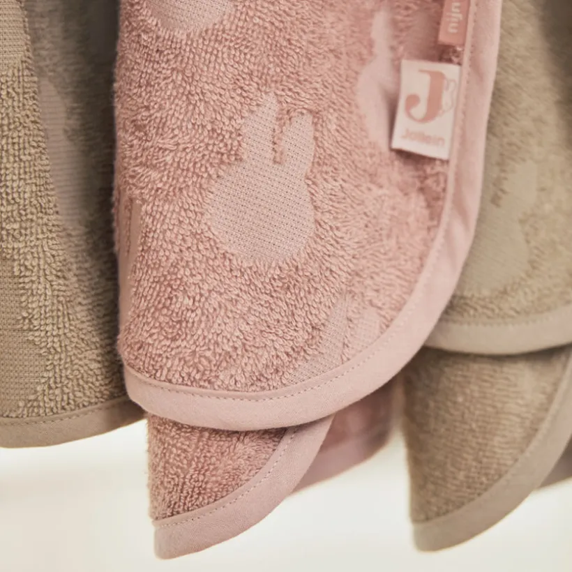 Cape de bain éponge en jacquard Miffy nougat