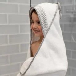 Cape de bain XL avec anneau de dentition Dry'n Play White