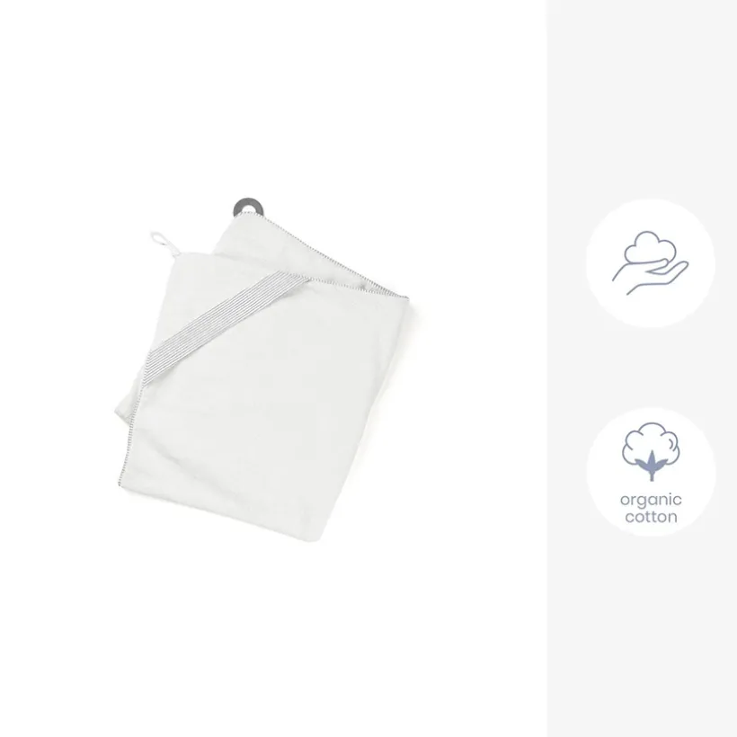 Cape de bain XL avec anneau de dentition Dry'n Play White