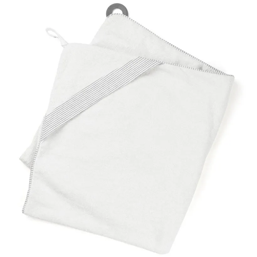 Cape de bain XL avec anneau de dentition Dry'n Play White