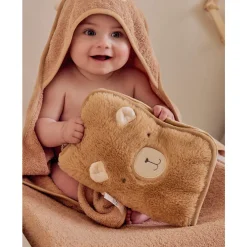 Carnet de santé fausse fourrure Lily Camel