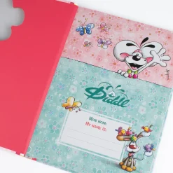 Carnet rigide A4 motifs fleurs Diddl et ses amis
