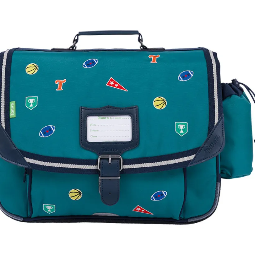 Cartable Dan avec poche pour gourde - vert