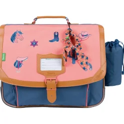 Cartable Jane avec poche pour gourde - bleu