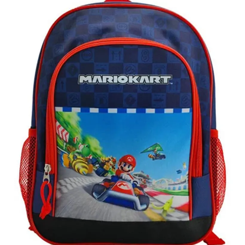 Cartable Mario Kart 38 cm - Bleu marine