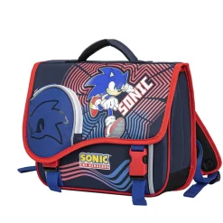 Cartable Sonic 38 cm – bleu et rouge