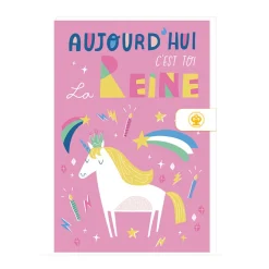 Carte d'anniversaire avec enveloppe Licorne