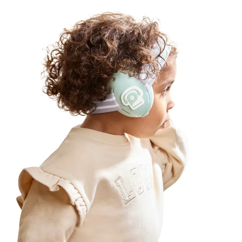 Casque anti-bruit pour bébé vert