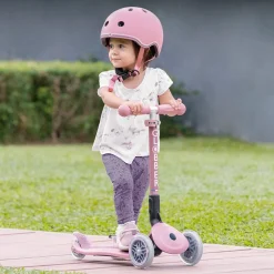 Casque de trottinette Go Up 45-51 cm avec LED pastel pink