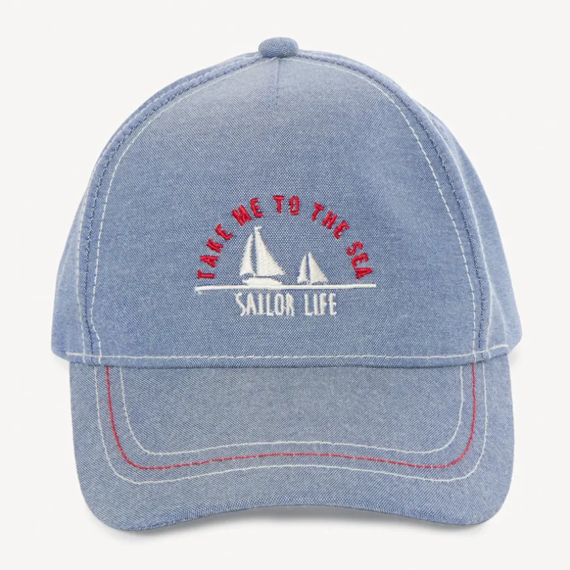 Casquette à bateau brodé pour garçon