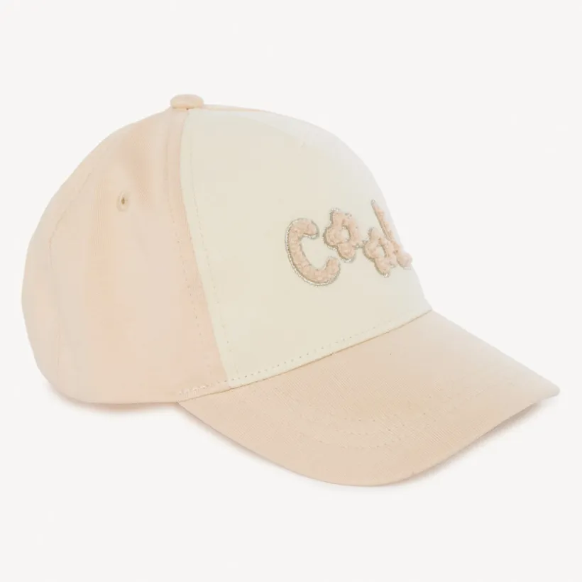 Casquette molleton à patchs bouclette pour fille