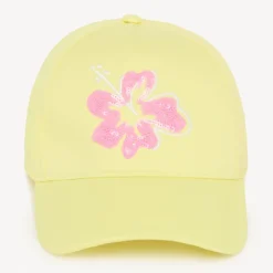 Casquette à motif hibiscus en sequins pour fille
