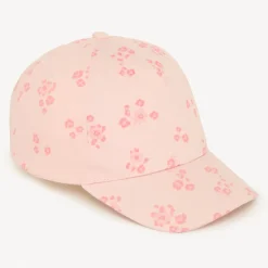 Casquette réglable imprimé fleuri pour bébé fille