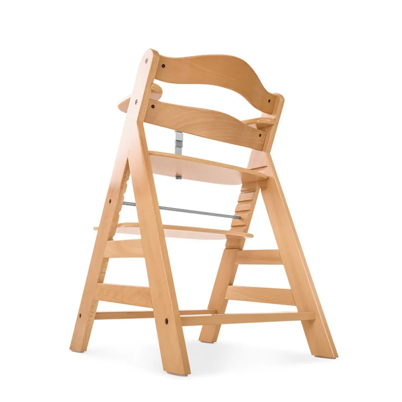 Chaise haute en bois Alpha+ coloris naturel