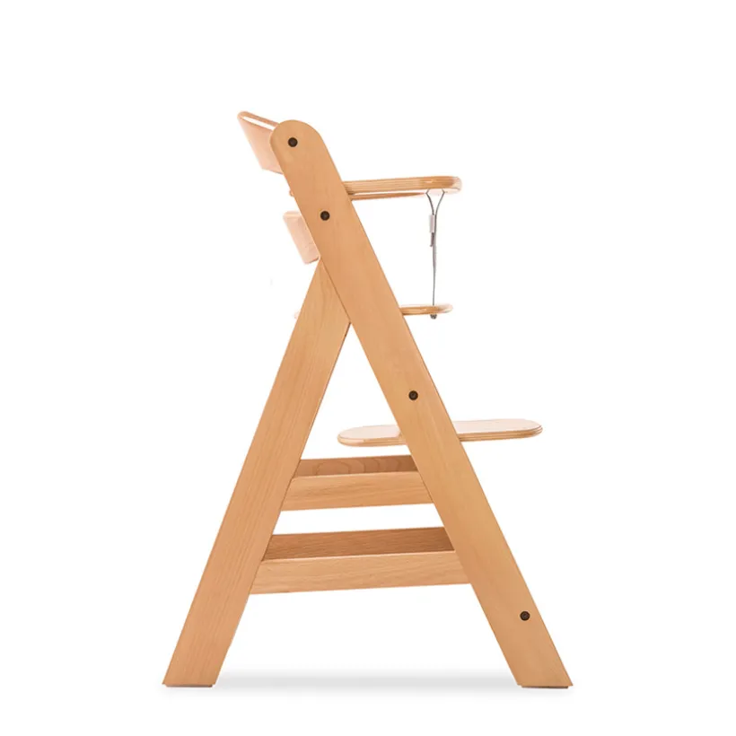 Chaise haute en bois Alpha+ coloris naturel