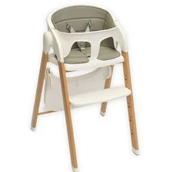 Chaise haute Grow With Me évolutive pliable Bois/Blanc