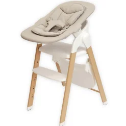 Chaise haute Grow With Me évolutive pliable Bois/Blanc