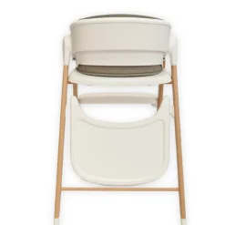 Chaise haute Grow With Me évolutive pliable Bois/Blanc
