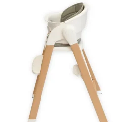 Chaise haute Grow With Me évolutive pliable Bois/Blanc