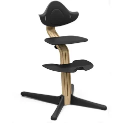 Chaise Haute NOMI évolutive - Noir Bois Chêne
