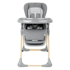 Chaise haute réglable 0+ Jude - Bois et Gris