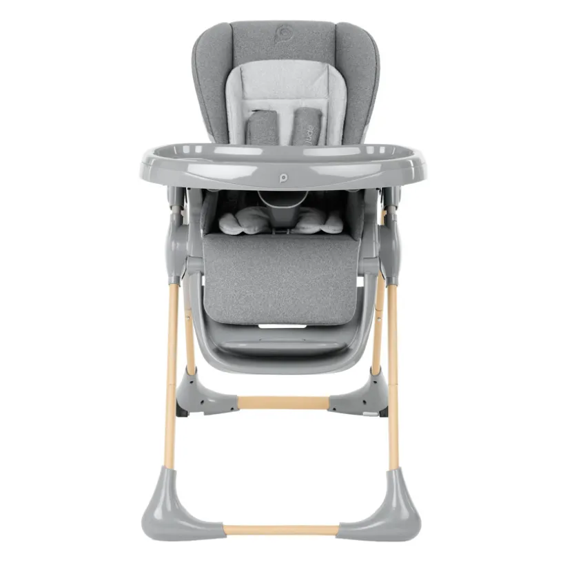 Chaise haute réglable 0+ Jude - Bois et Gris