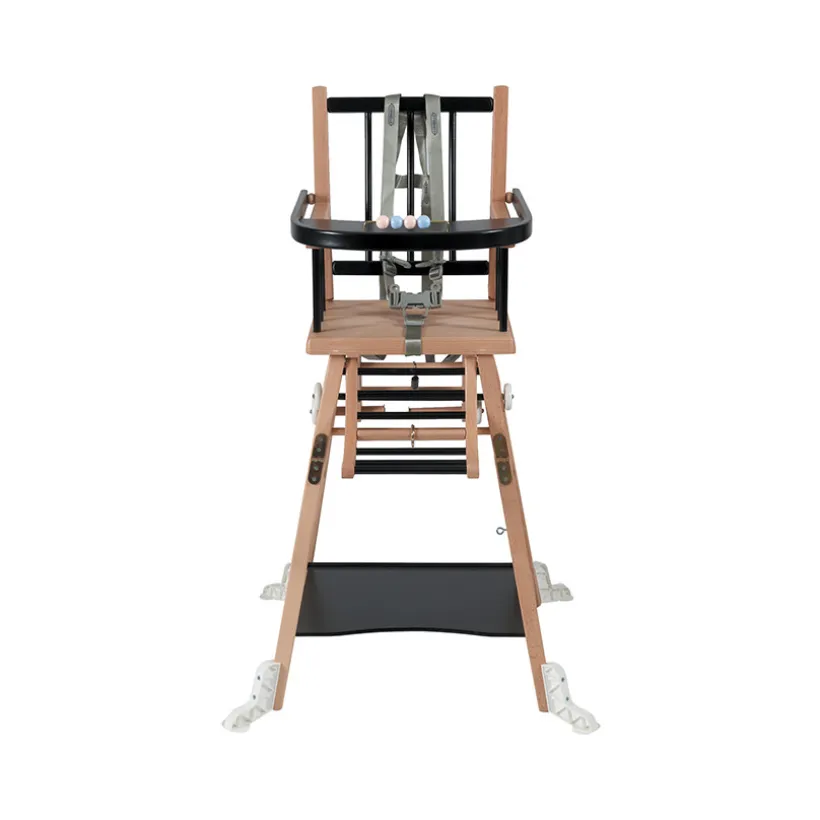 Chaise haute traditionnelle Marcel transformable – Hybride Noir