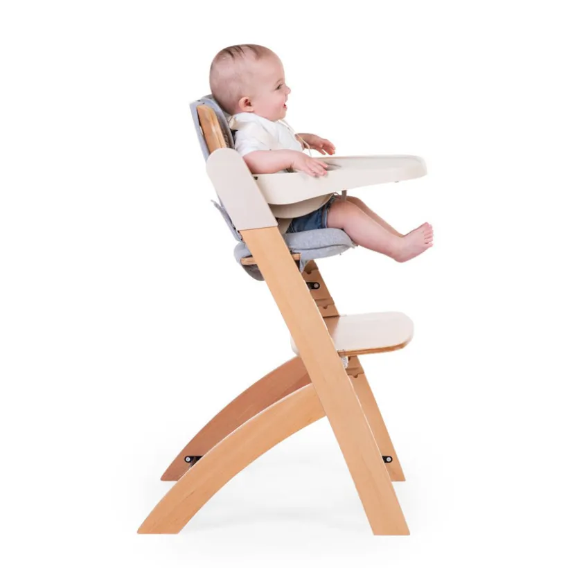 Chaise-haute évolutive Evosit coloris bois naturel/beige