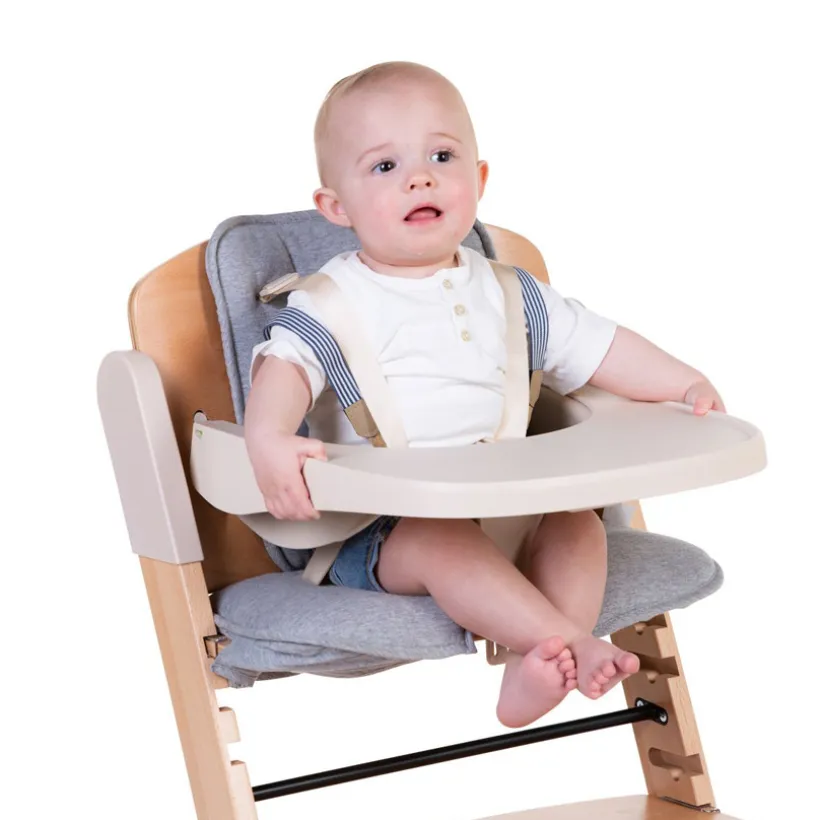 Chaise-haute évolutive Evosit coloris bois naturel/beige